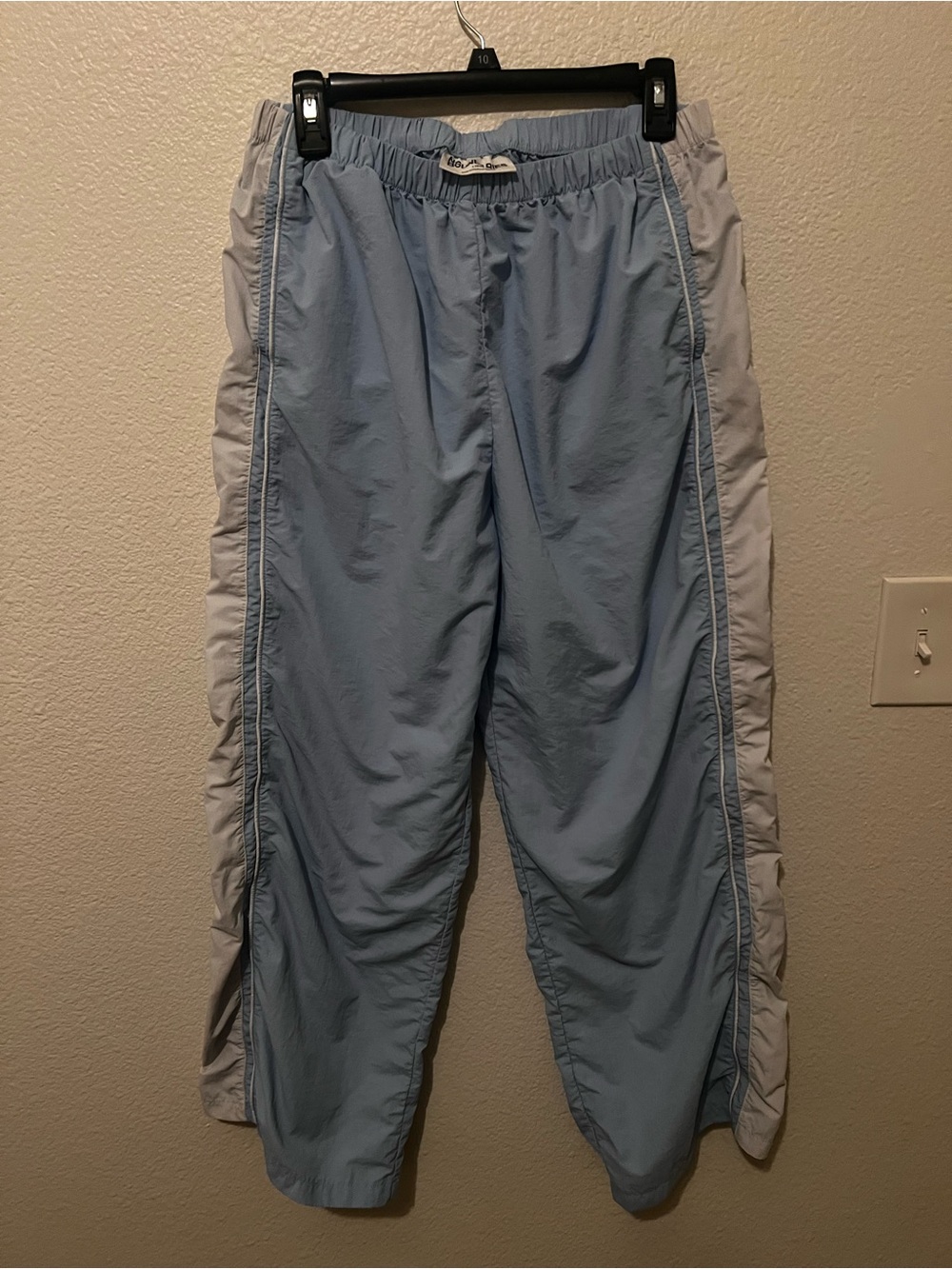 No Boundaries Light Blue & White Women’s Track Pant
